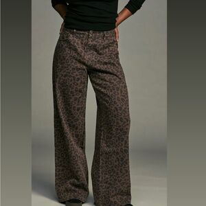 Next Leopard Print Wide-Leg Pants 12R NWT New with Tags